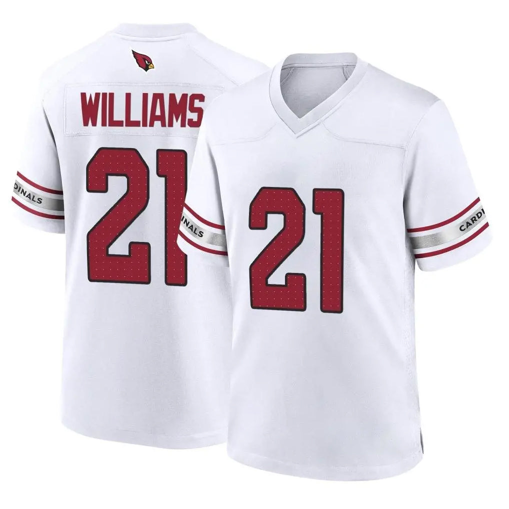 A.Cardinals #21 Garrett Williams Player White Home Game PETTCS Stitched Jerseys