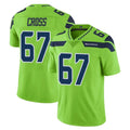 S.Seahawks #67 Charles Cross Player Green Limited Color Rush Home Game PETTCS Stitched Jerseys