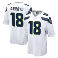 S.Seahawks #18 Elijah Arroyo Player White Home Game PETTCS Stitched Jerseys