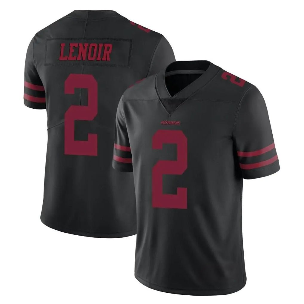 SF.49ers #2 Deommodore Lenoir Player Black Alternate Limited Vapor Untouchable Home Game PETTCS Stitched Jerseys