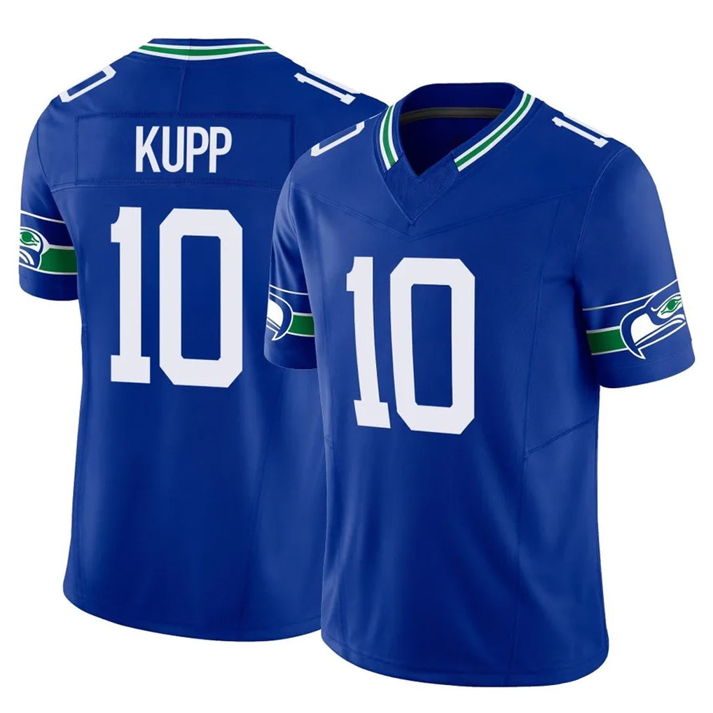S.Seahawks #10 Cooper Kupp Player Royal Limited Throwback Vapor F.U.S.E. Home Game PETTCS Stitched Jerseys