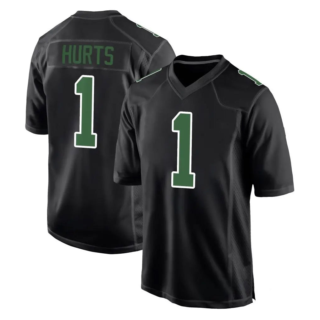 P.Eagles #1 Jalen Hurts Player Carbon Green Fashion Home Game PETTCS Stitched Jerseys