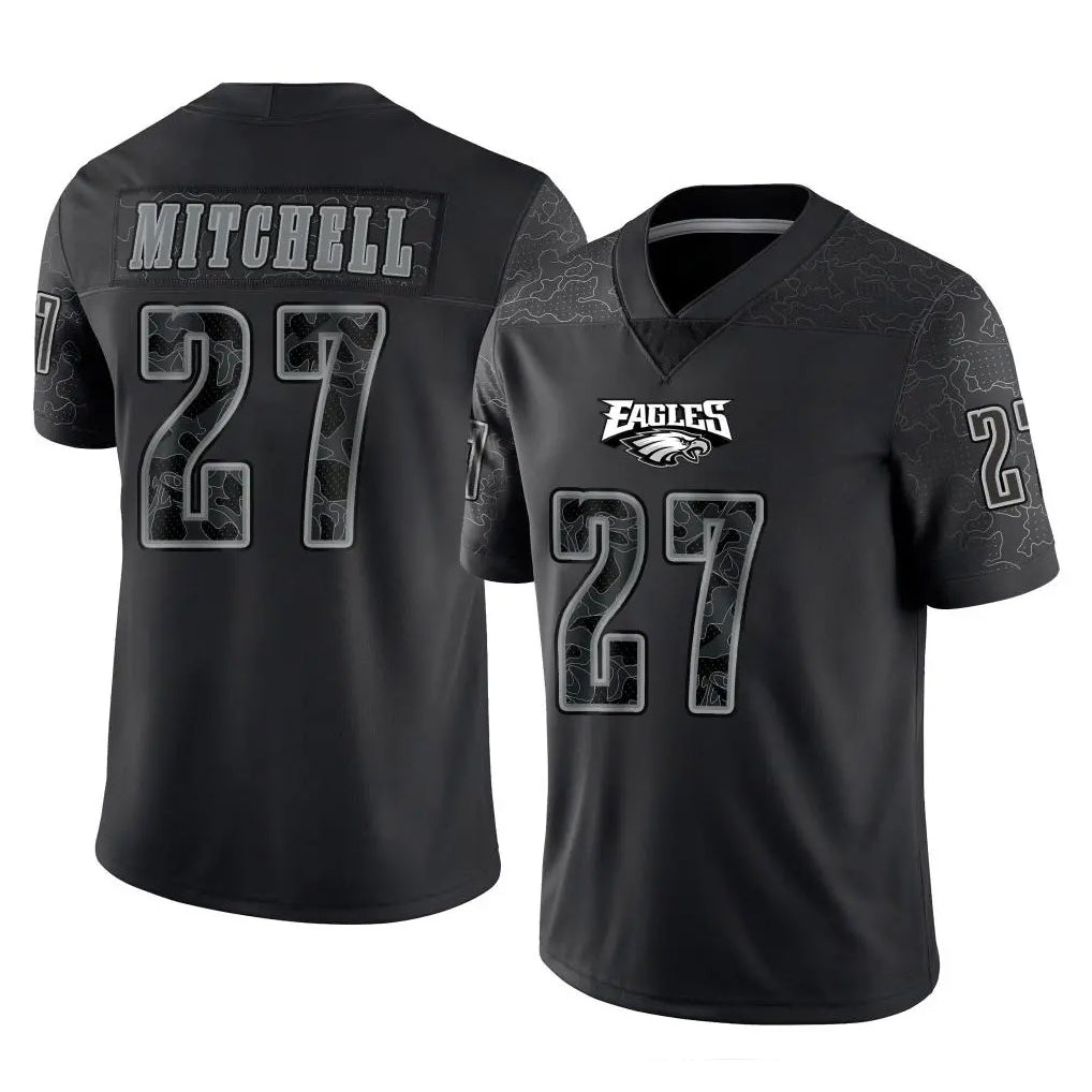 P.Eagles #27 Quinyon Mitchell Player Black Reflective Limited Home Game PETTCS Stitched Jerseys