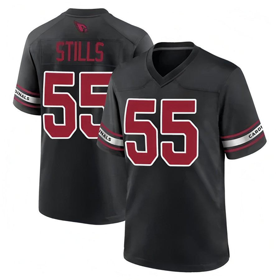 A.Cardinals #55 Dante Stills Player Black Home Game PETTCS Stitched Jerseys