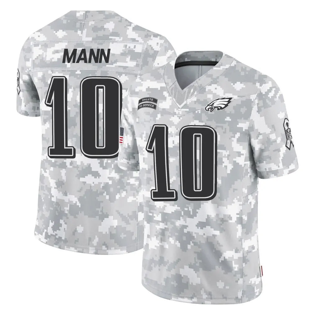 P.Eagles #10 Braden Mann Player Arctic Camo Salute to Service Limited Game PETTCS Stitched Jerseys