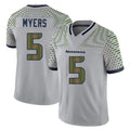 S.Seahawks #5 Jason Myers Player Grey Limited 2025 Rivalries Collection Home Game PETTCS Stitched Jerseys