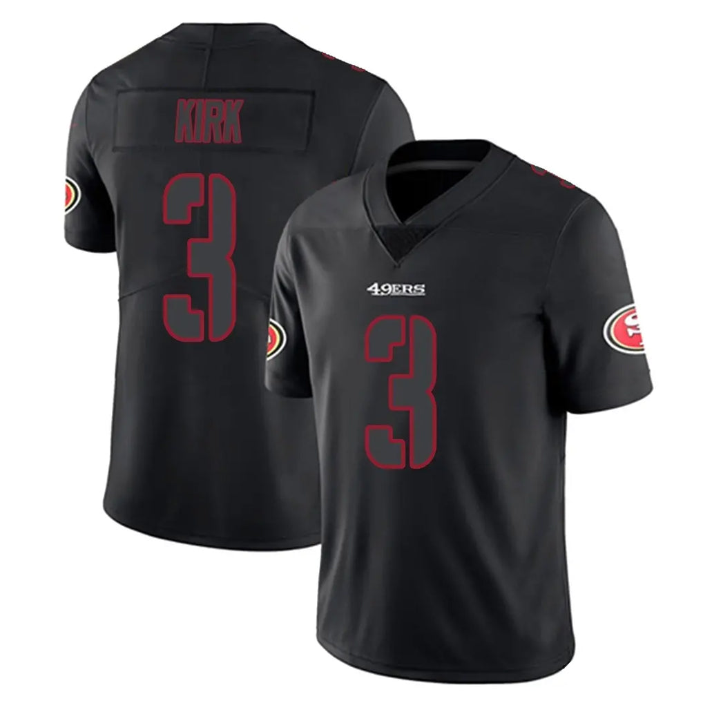 SF.49ers #3 Christian Kirk Player Black Impact Limited Home Game STECN Stitched Jerseys