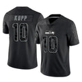 S.Seahawks #10 Cooper Kupp Player Black Limited Reflective Home Game PETTCS Stitched Jerseys