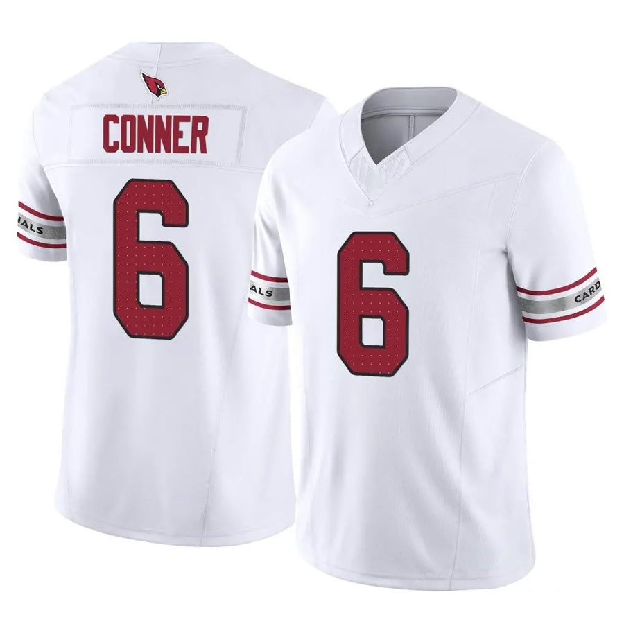 A.Cardinals #6 James Conner Player White Vapor F.U.S.E. Limited Home Game PETTCS Stitched Jerseys