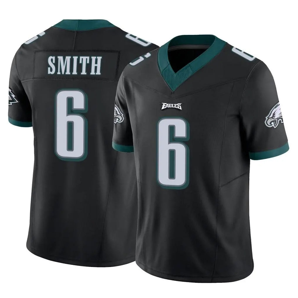 P.Eagles #6 DeVonta Smith Player Black Limited Vapor F.U.S.E. Home Game PETTCS Stitched Jerseys