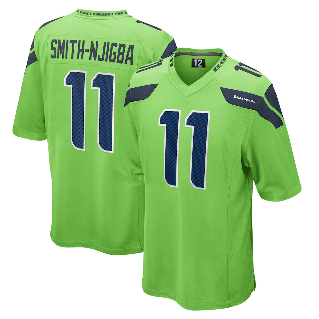 S.Seahawks #11 Jaxon Smith-Njigba Player Green Home Game PETTCS Stitched Jerseys
