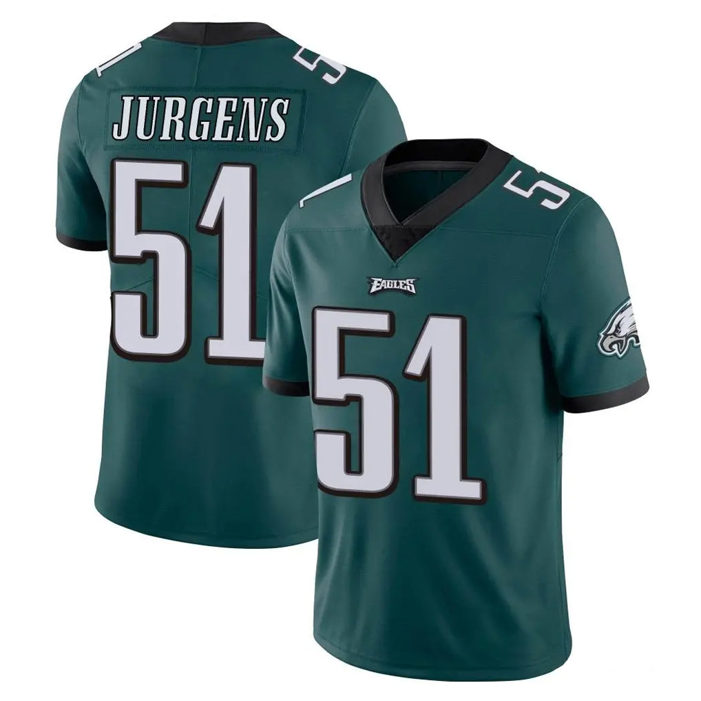 P.Eagles #51 Cam Jurgens Player Team Color Green Vapor Untouchable Home Game PETTCS Stitched Jerseys