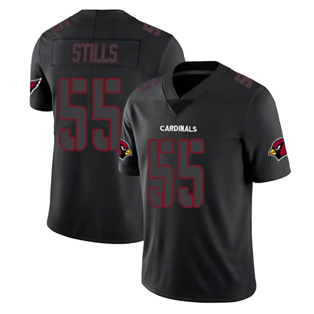A.Cardinals #55 Dante Stills Player Black Impact Limited Home Game PETTCS Stitched Jerseys