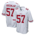 SF.49ers #57 Dre Greenlaw Player White Home Game PETTCS Stitched Jerseys