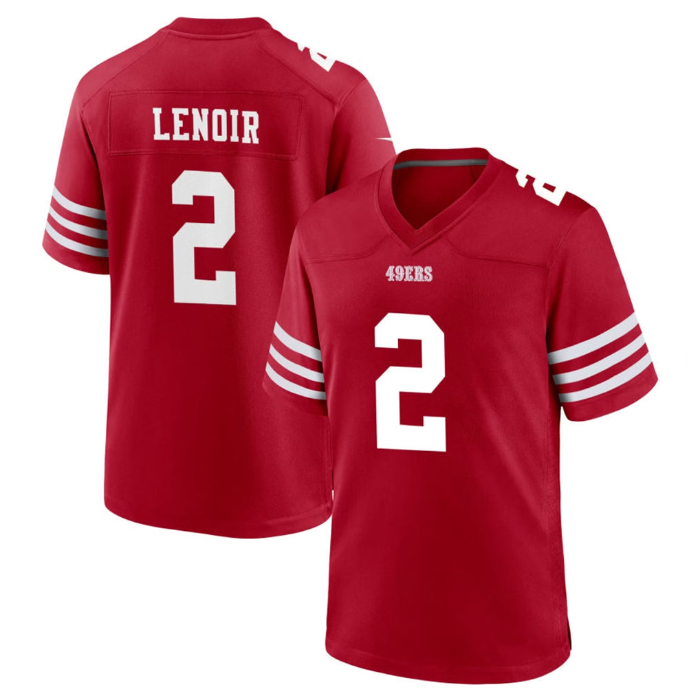 SF.49ers #2 Deommodore Lenoir Player Red Game Home PETTCS Stitched Jerseys