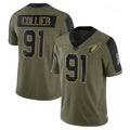 A.Cardinals #91 L.J. Collier Player Olive Salute To Service PETTCS Stitched Jerseys