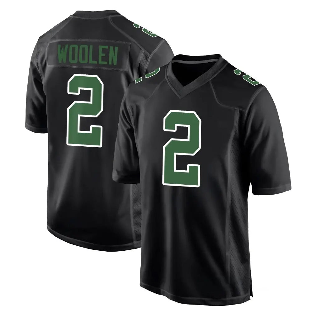 P.Eagles #2 Riq Woolen Player Carbon Green Fashion Home Game PETTCS Stitched Jerseys