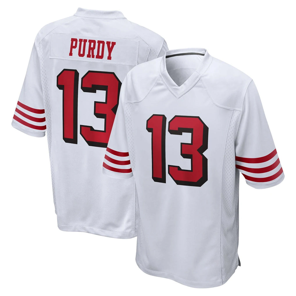 SF.49ers #13 Brock Purdy Player White Limited Alternate Home Game PETTCS Stitched Jerseys