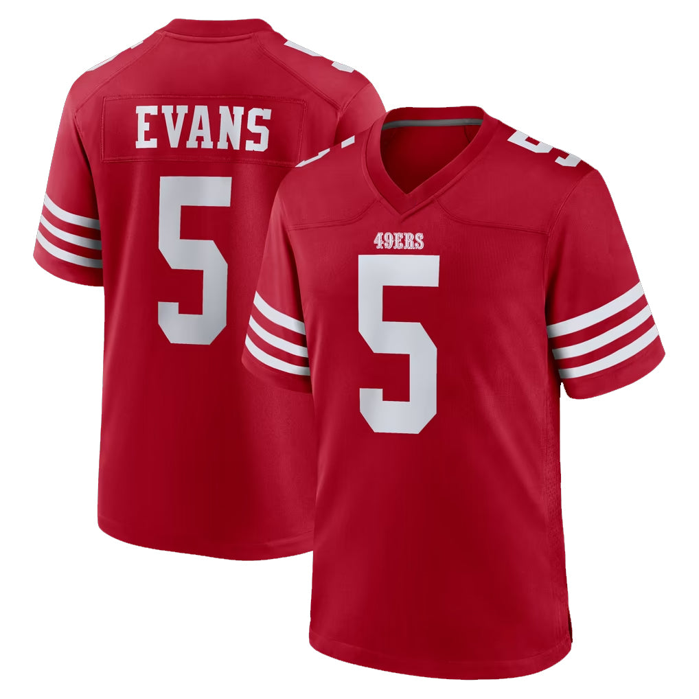 SF.49ers #5 Mike Evans Player Red Game Home PETTCS Stitched Jerseys