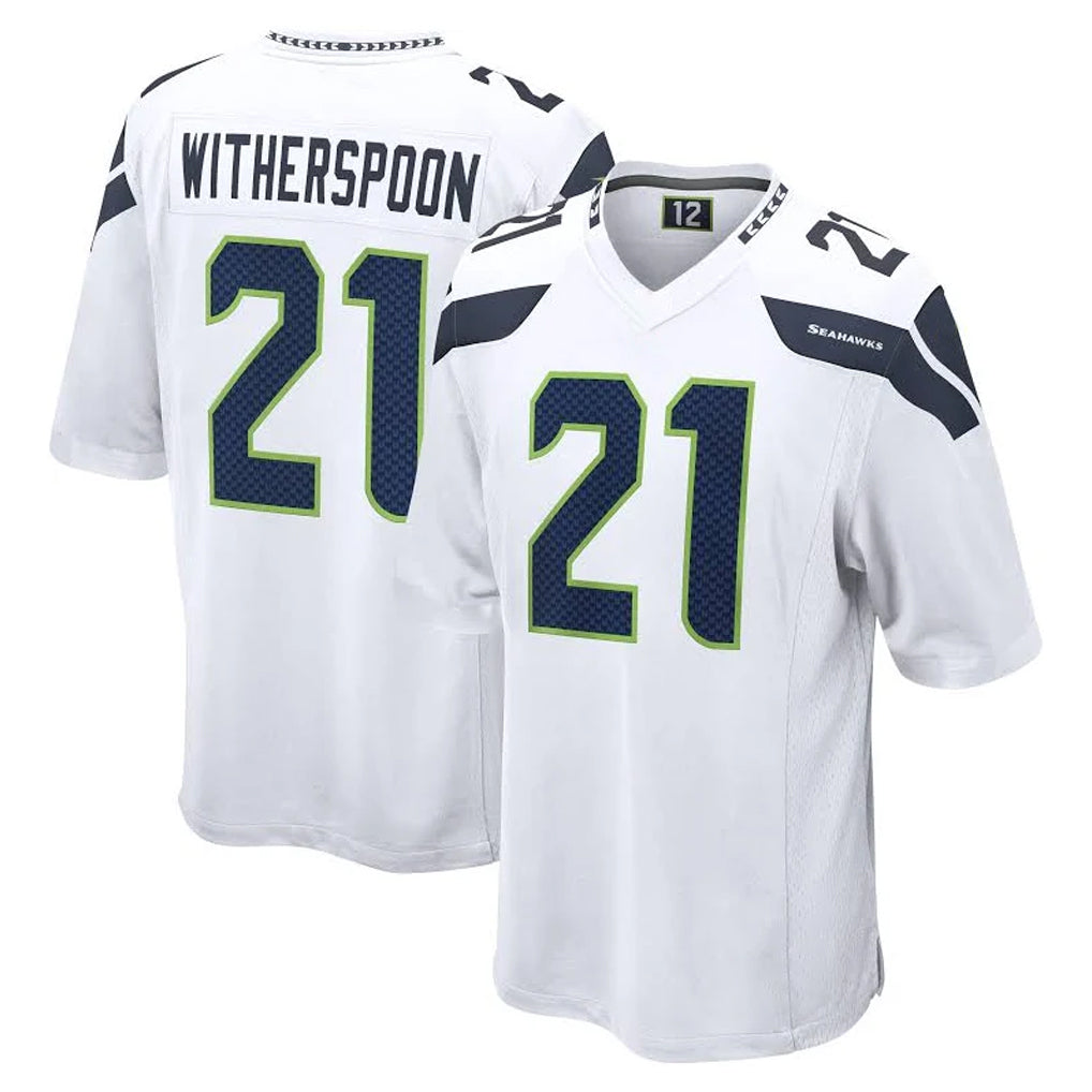 S.Seahawks #21 Devon Witherspoon Player White Home Game PETTCS Stitched Jerseys