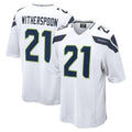 S.Seahawks #21 Devon Witherspoon Player White Home Game PETTCS Stitched Jerseys
