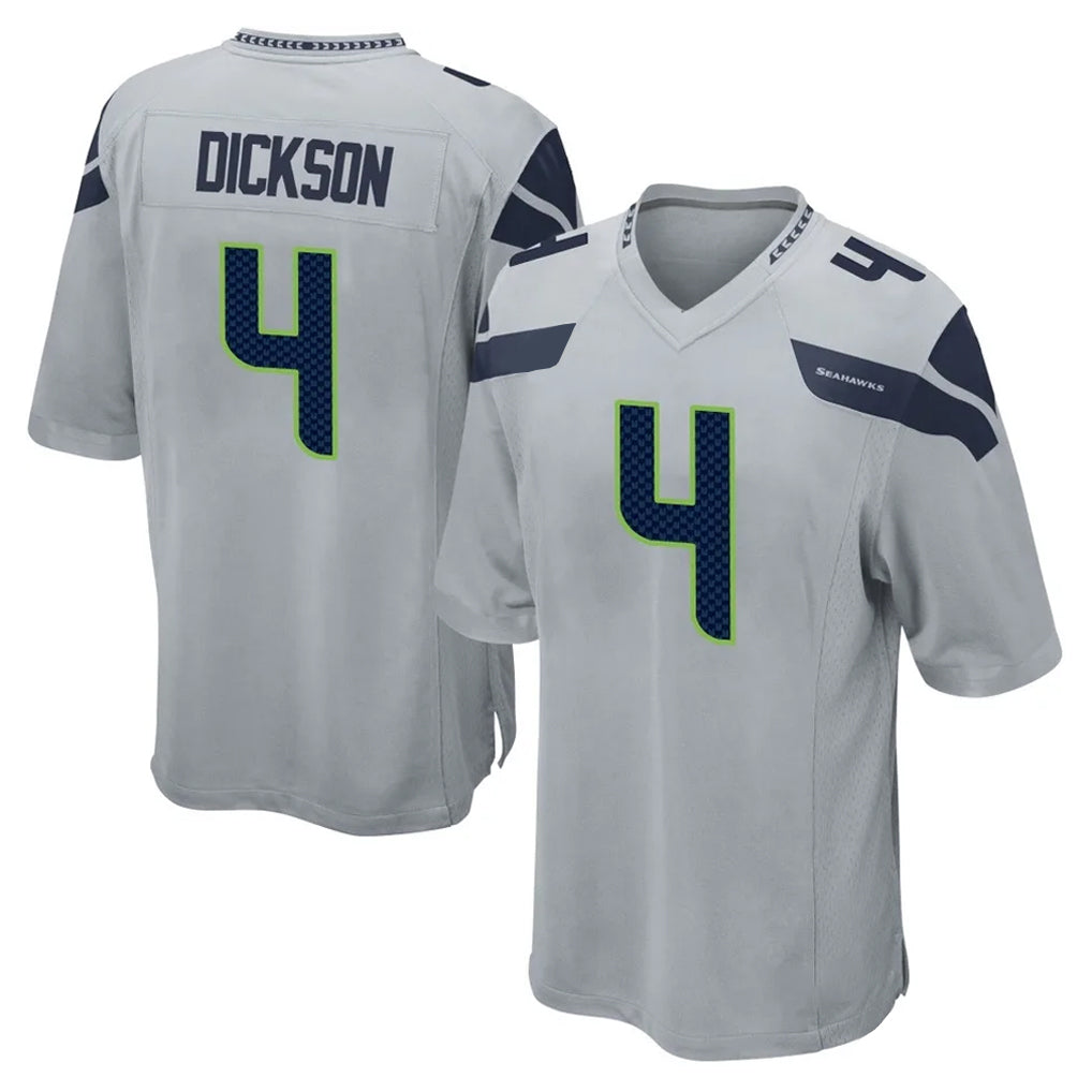 S.Seahawks #4 Michael Dickson Player Gray Home Game PETTCS Stitched Jerseys