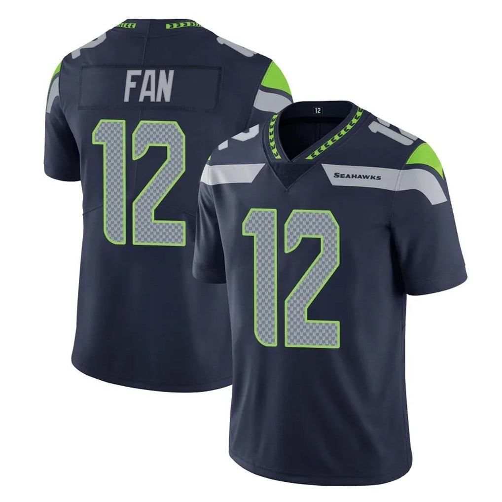 S.Seahawks #12 12th Fan Player Navy Limited Vapor Untouchable Home Game PETTCS Stitched Jerseys