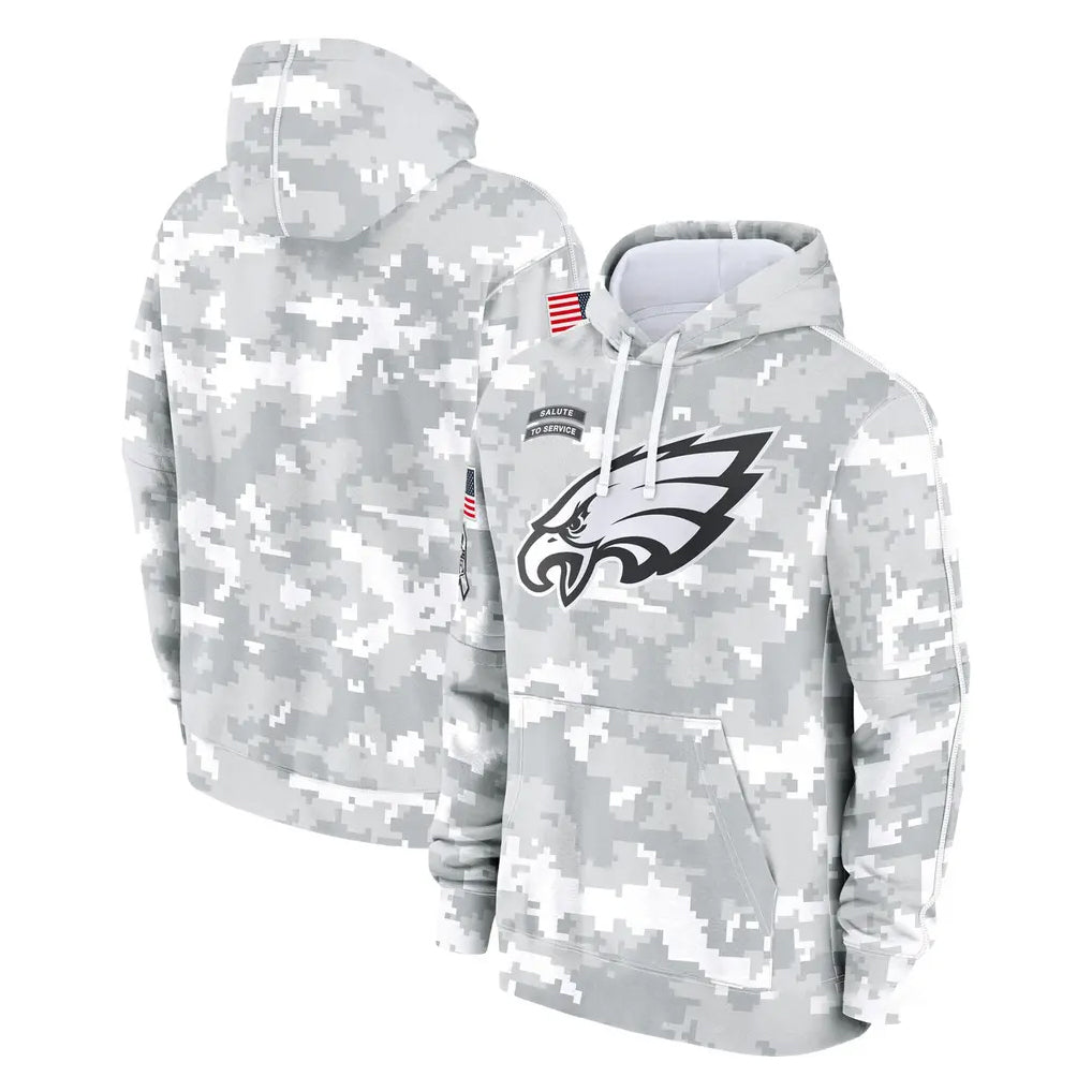 P.Eagles ## Eagles Blank Player Arctic Camo Salute to Service Pullover Hoodies Limited Game PETTCS Stitched Jerseys