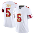SF.49ers #5 Mike Evans Player White 2025 Rivalries Collection Game Limited PETTCS Stitched Jerseys