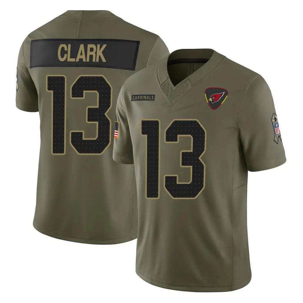 A.Cardinals #13 Kei'Trel Clark Player Olive Salute To Service Limited Home Game PETTCS Stitched Jerseys