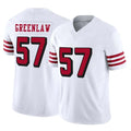 SF.49ers #57 Dre Greenlaw Player White Limited Alternate Vapor F.U.S.E. Home Game PETTCS Stitched Jerseys