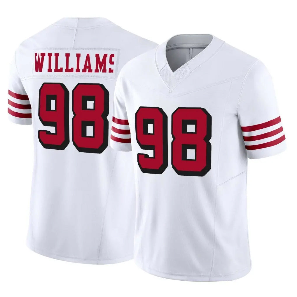 SF.49ers #98 Mykel Williams Player White Limited Alternate Vapor F.U.S.E. Home Game PETTCS Stitched Jerseys
