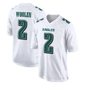 P.Eagles #2 Riq Woolen Player White Tundra Fashion Home Game PETTCS Stitched Jerseys