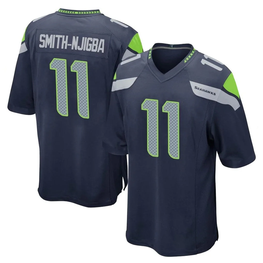S.Seahawks #11 Jaxon Smith-Njigba Player Navy Home Game PETTCS Stitched Jerseys