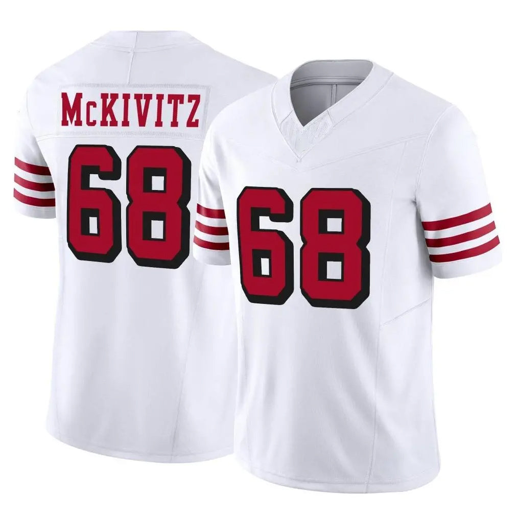 SF.49ers #68 Colton McKivitz Player White Limited Alternate Vapor F.U.S.E. Home Game PETTCS Stitched Jerseys