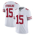 SF.49ers #15 De'Zhaun Stribling Player White Limited Vapor Untouchable Home Game PETTCS Stitched Jerseys