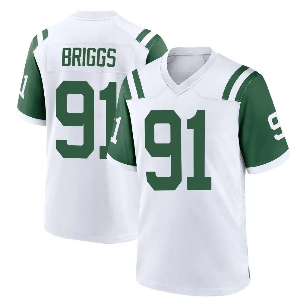 NY.Jets #91 Jowon Briggs Player White Classic Home Game Ddoa Stitched Jerseys