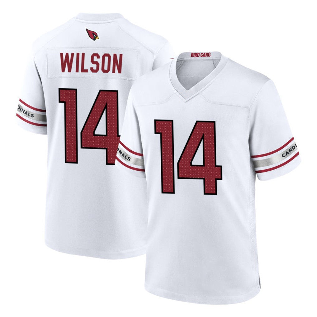 A.Cardinals #14 Michael Wilson Player White Home Game PETTCS Stitched Jerseys