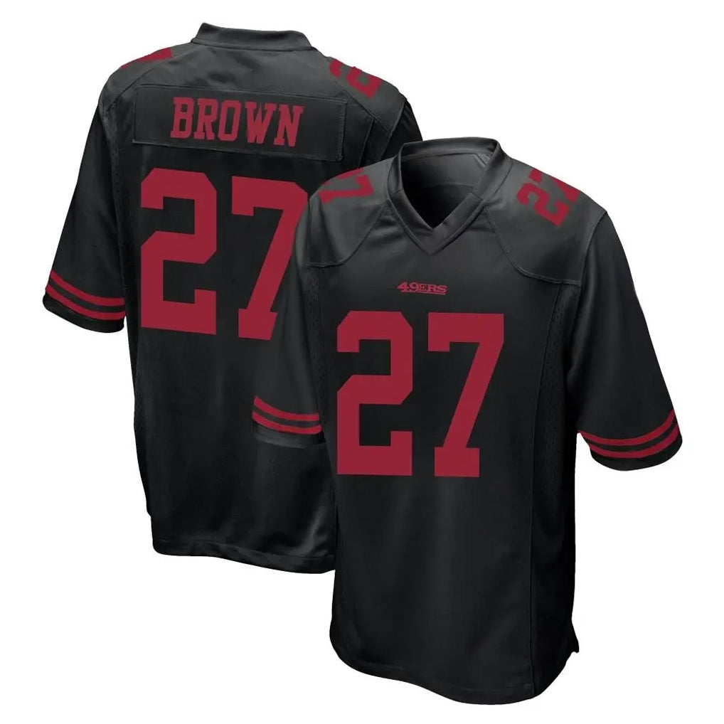 SF.49ers #27 Ji'Ayir Brown Player Black Alternate Home Game PETTCS Stitched Jerseys