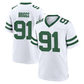 NY.Jets #91 Jowon Briggs Player White Legacy Home Game Ddoa Stitched Jerseys