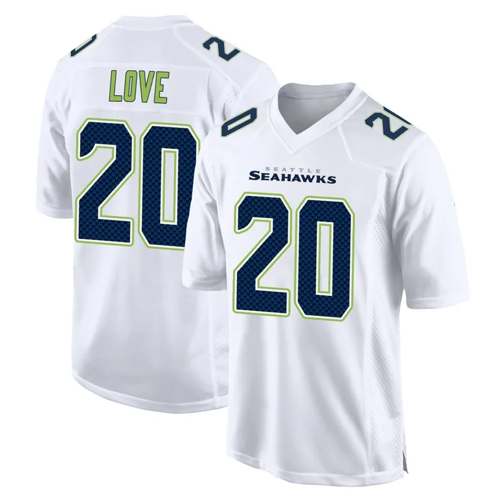 S.Seahawks #20 Julian Love Player White Tundra Fashion Home Game PETTCS Stitched Jerseys