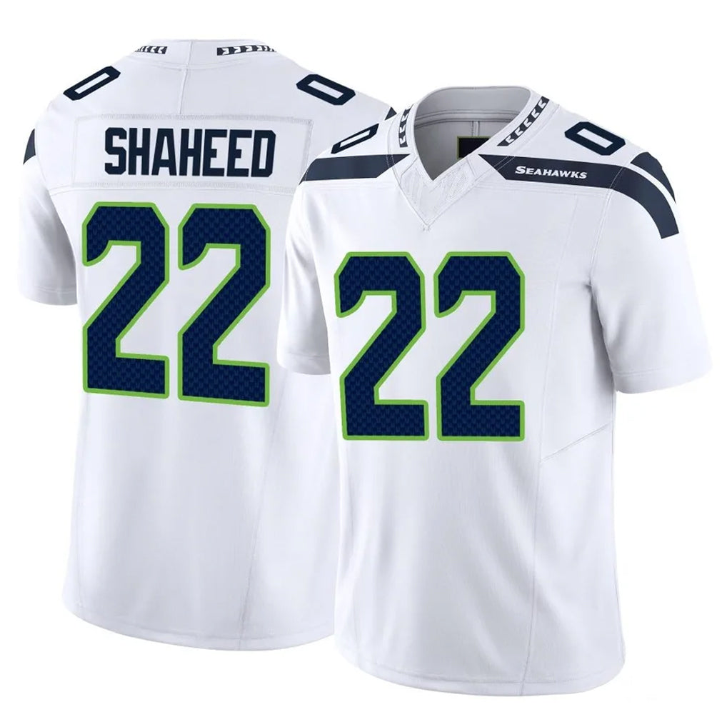 S.Seahawks #22 Rashid Shaheed Player White Limited Vapor F.U.S.E. Home Game PETTCS Stitched Jerseys