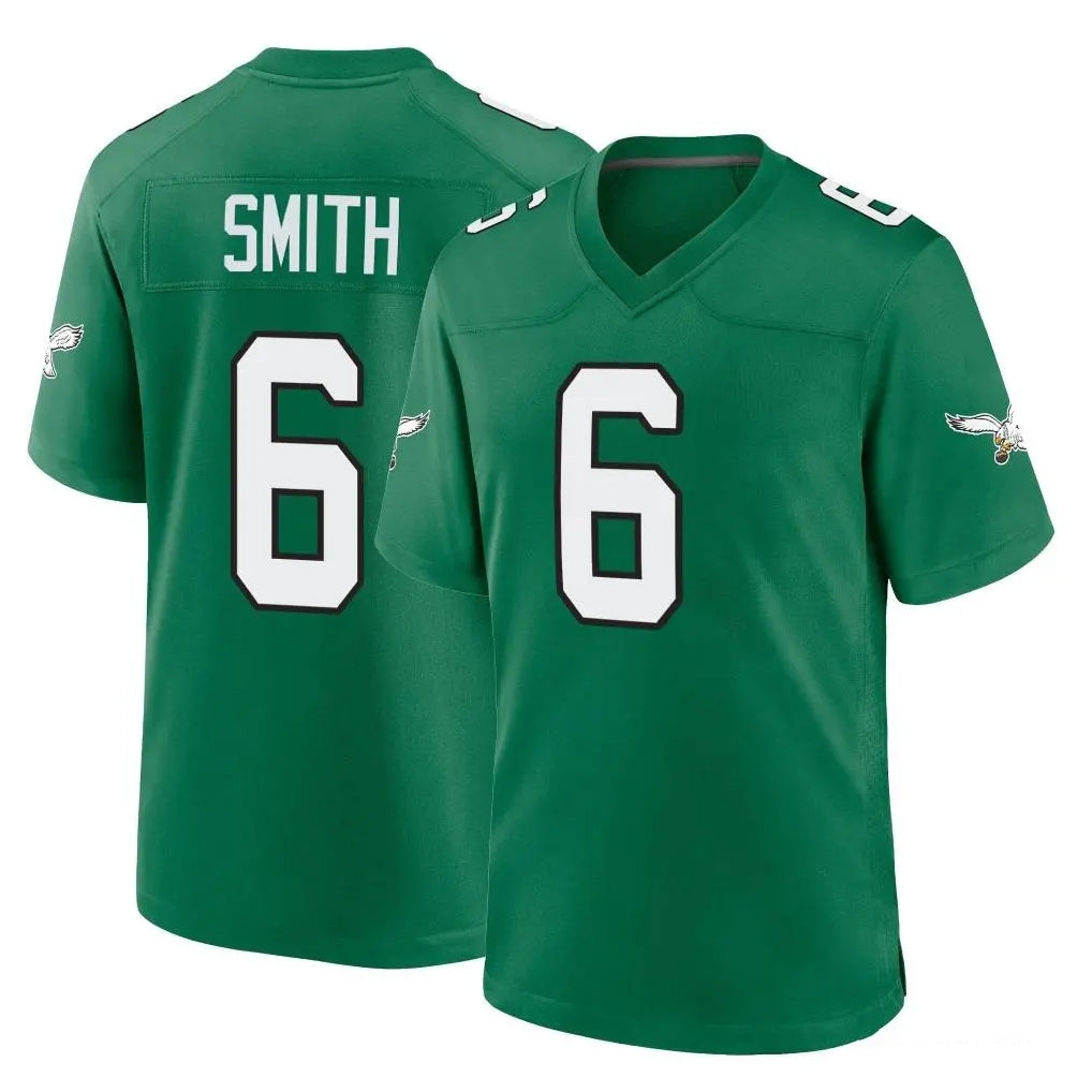 P.Eagles #6 DeVonta Smith Player Green Kelly Alternate Home Game PETTCS Stitched Jerseys