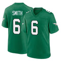 P.Eagles #6 DeVonta Smith Player Green Kelly Alternate Home Game PETTCS Stitched Jerseys