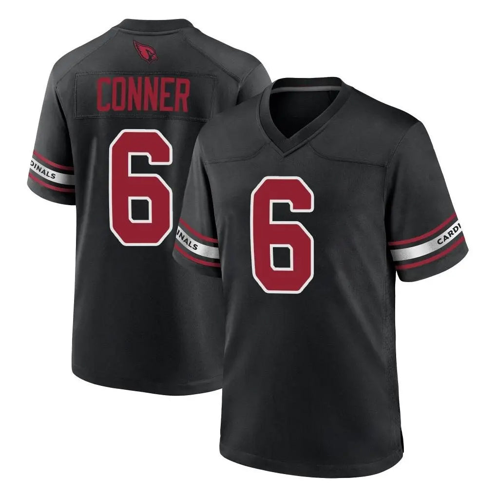A.Cardinals #6 James Conner Player Black Alternate Game PETTCS Stitched Jerseys