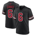 A.Cardinals #6 James Conner Player Black Alternate Game PETTCS Stitched Jerseys
