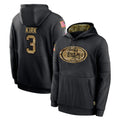 SF.49ers #3 Christian Kirk Player Black Salute to Service Sideline Performance Pullover Hoodies Home Game PETTCS Stitched Jerseys