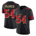 SF.49ers #54 Fred Warner Player Black Limited Rivalries Collection Home Game PETTCS Stitched Jerseys