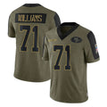 SF.49ers #71 Trent Williams Player Olive Salute To Service Limited Game PETTCS Stitched Jerseys