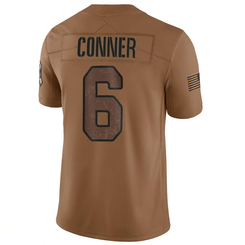 A.Cardinals #6 James Conner Player Brown Limited Salute To Service Game PETTCS Stitched Jerseys